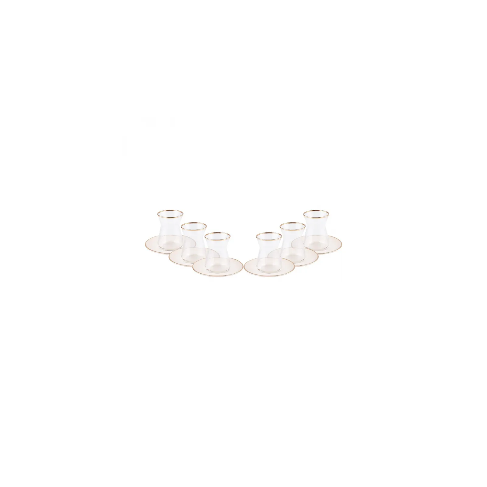 Karaca Retro theekopjesset voor 6 personen 132 ml, beige - Image 5