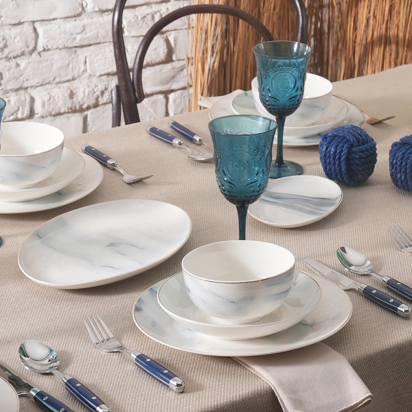 Karaca Ria New 12 Persoons Dinerset, 39 Delig, Grijs - Image 2