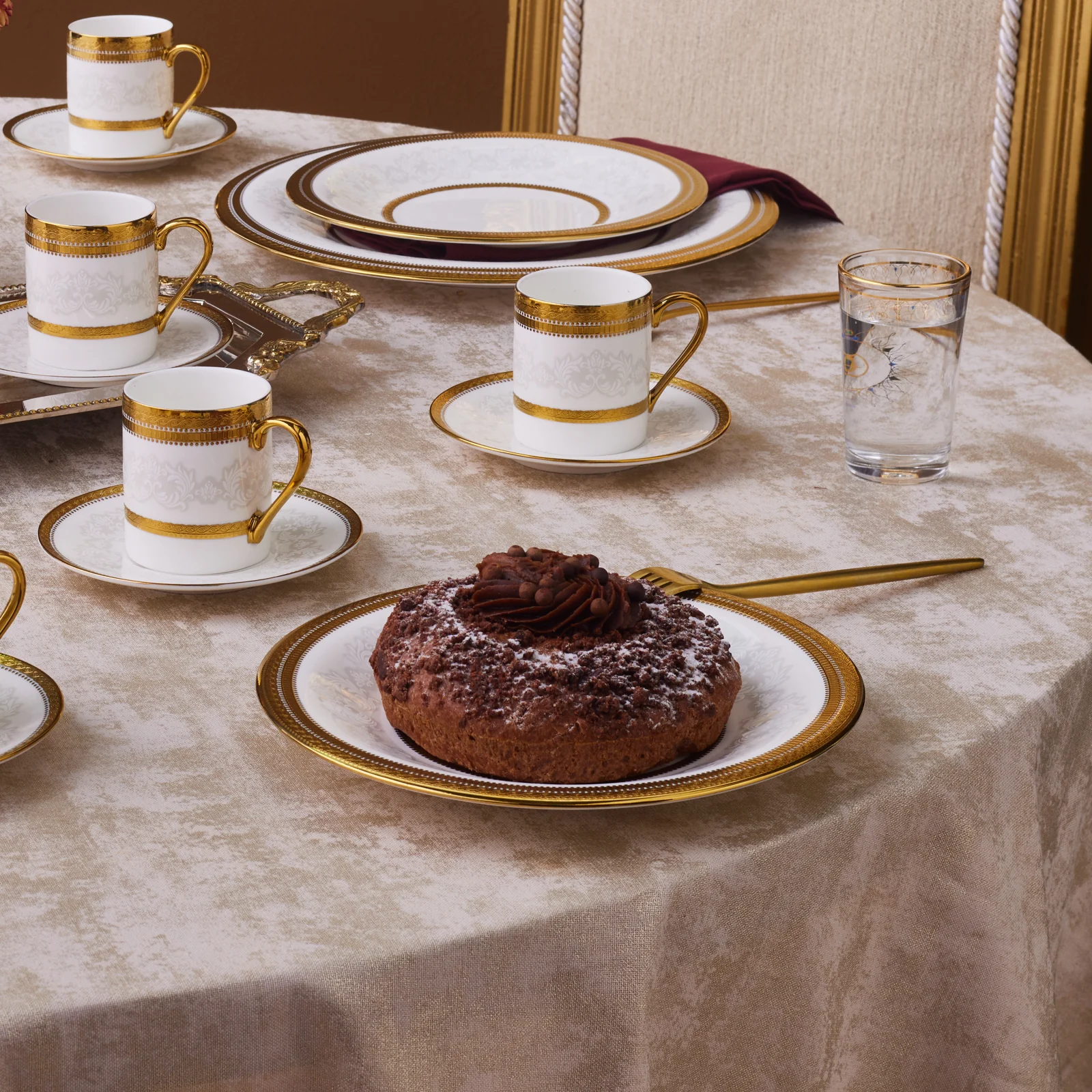 Karaca Royal Bone Charlotte Koffiekopjesset voor 6 Personen, 90 ml - Image 2