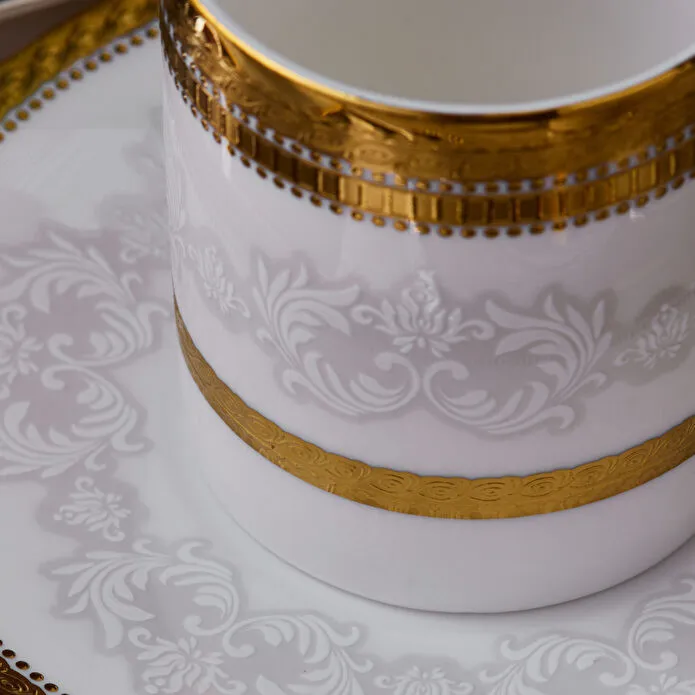 Karaca Royal Bone Charlotte Koffiekopjesset voor 6 Personen, 90 ml - Image 5
