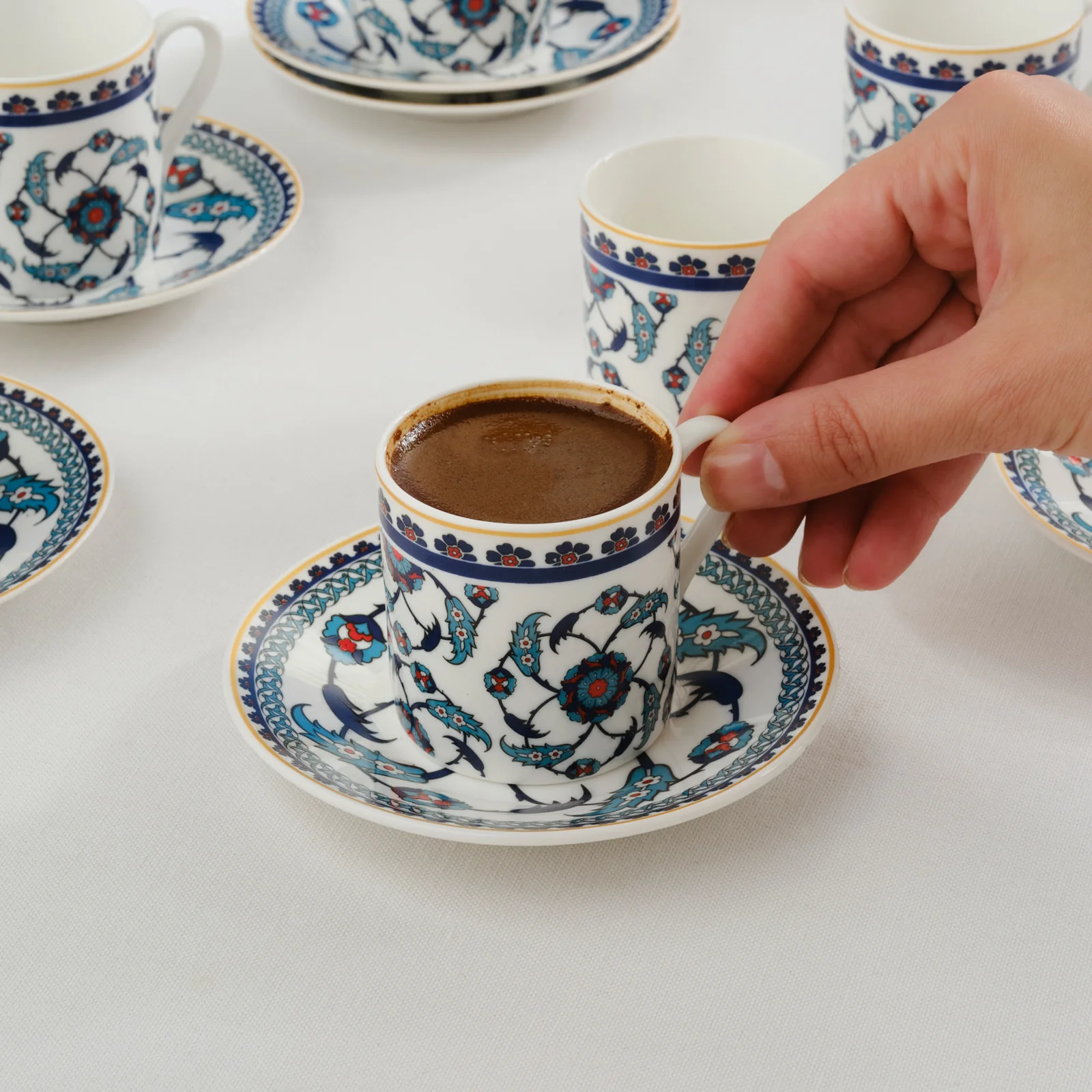Karaca Rumi koffiekopjes set voor 6 personen, 80 ml - Image 7