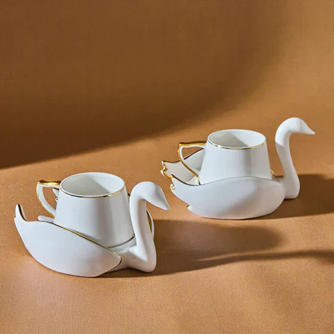 Karaca Schwan Koffiekopjesset voor 6 personen