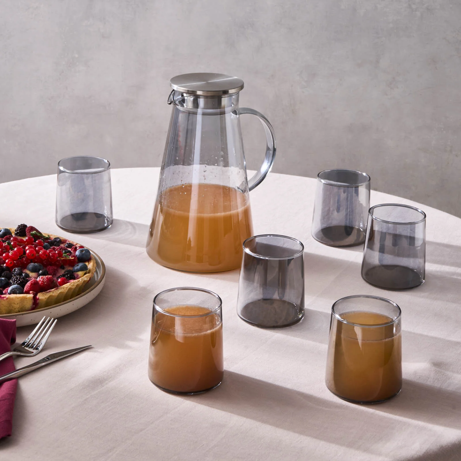 Karaca Serene 7-Delig Glazen Set, Antraciet