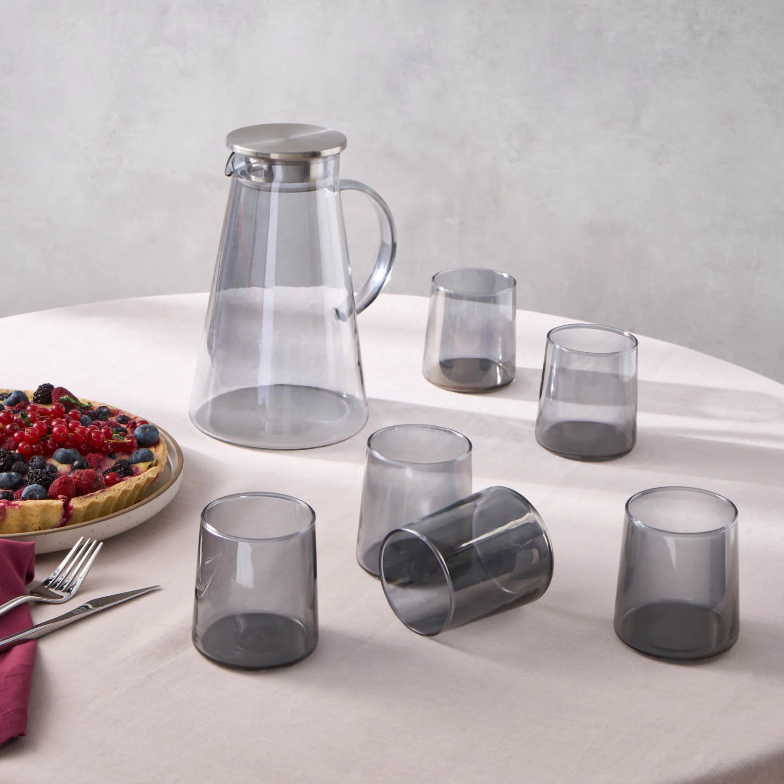 Karaca Serene 7-Delig Glazen Set, Antraciet - Image 4