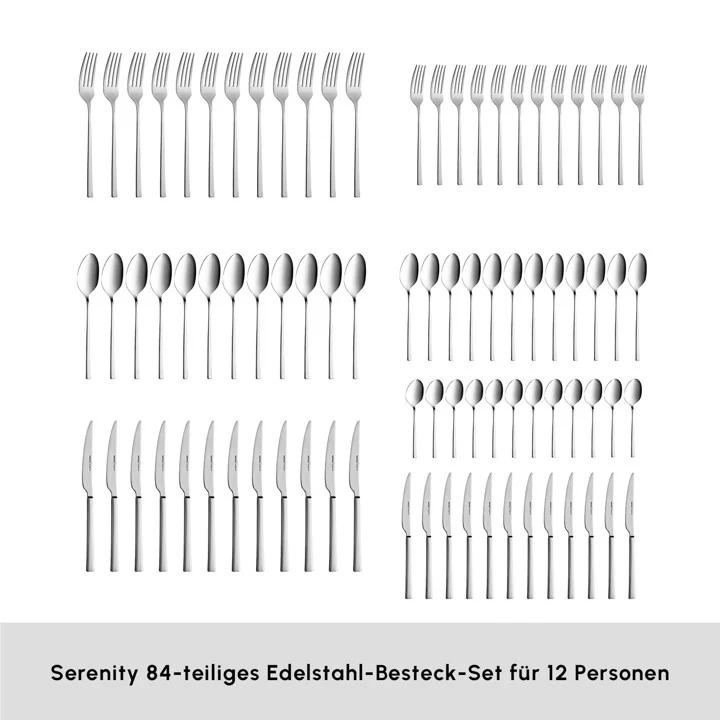 Karaca Serenity Elegance 12-Persoons 84-Delig Bestekset - Image 2