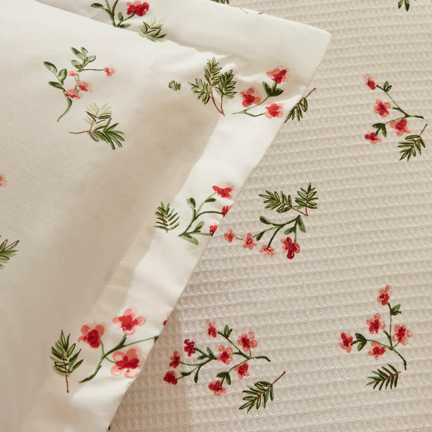 Karaca Silvie 100% Katoen Tweepersoons Bedsprei Set, Rood - Image 6