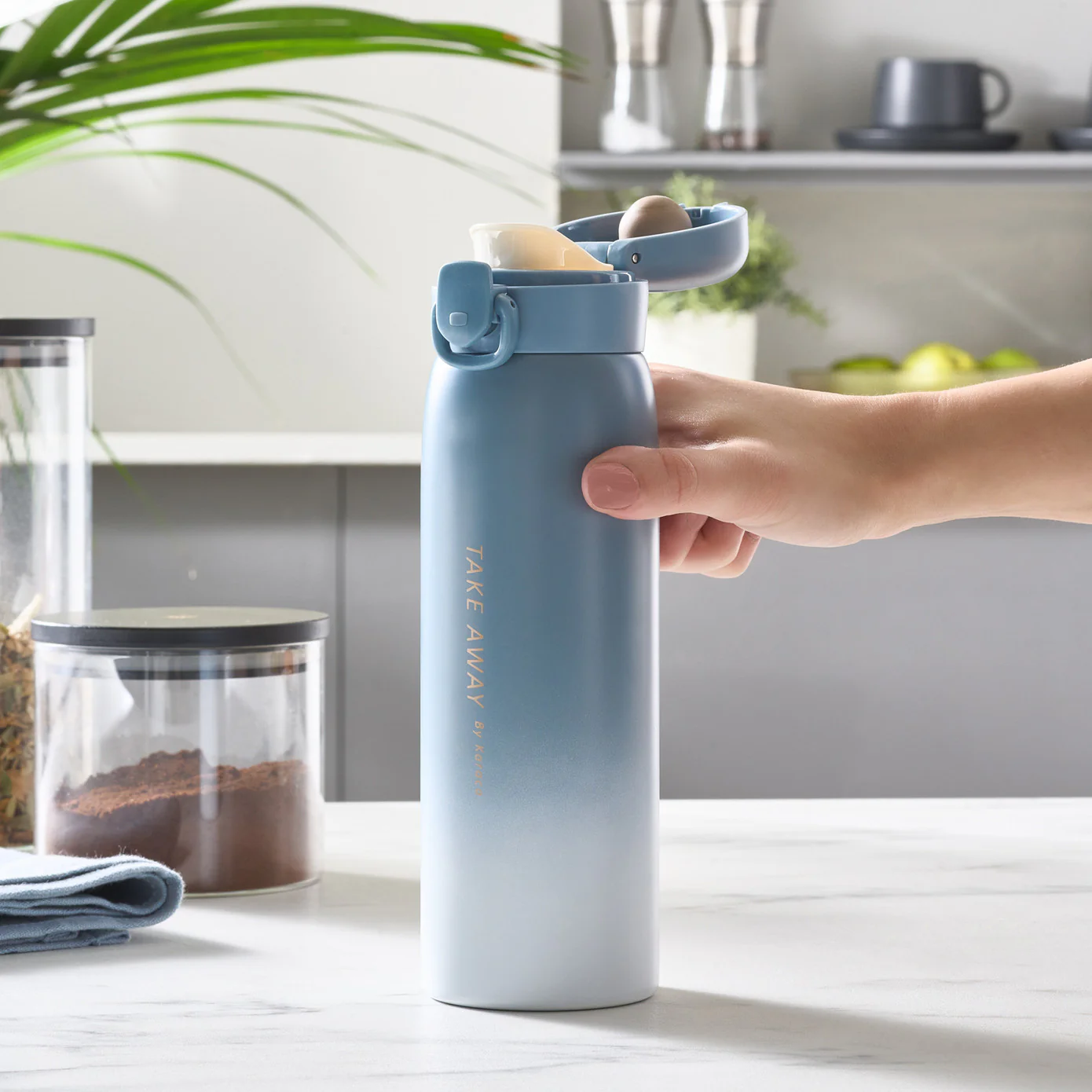 Karaca Skyfall Roestvrijstalen Lekkagevrije Thermos 500 ml Blauw - Image 4