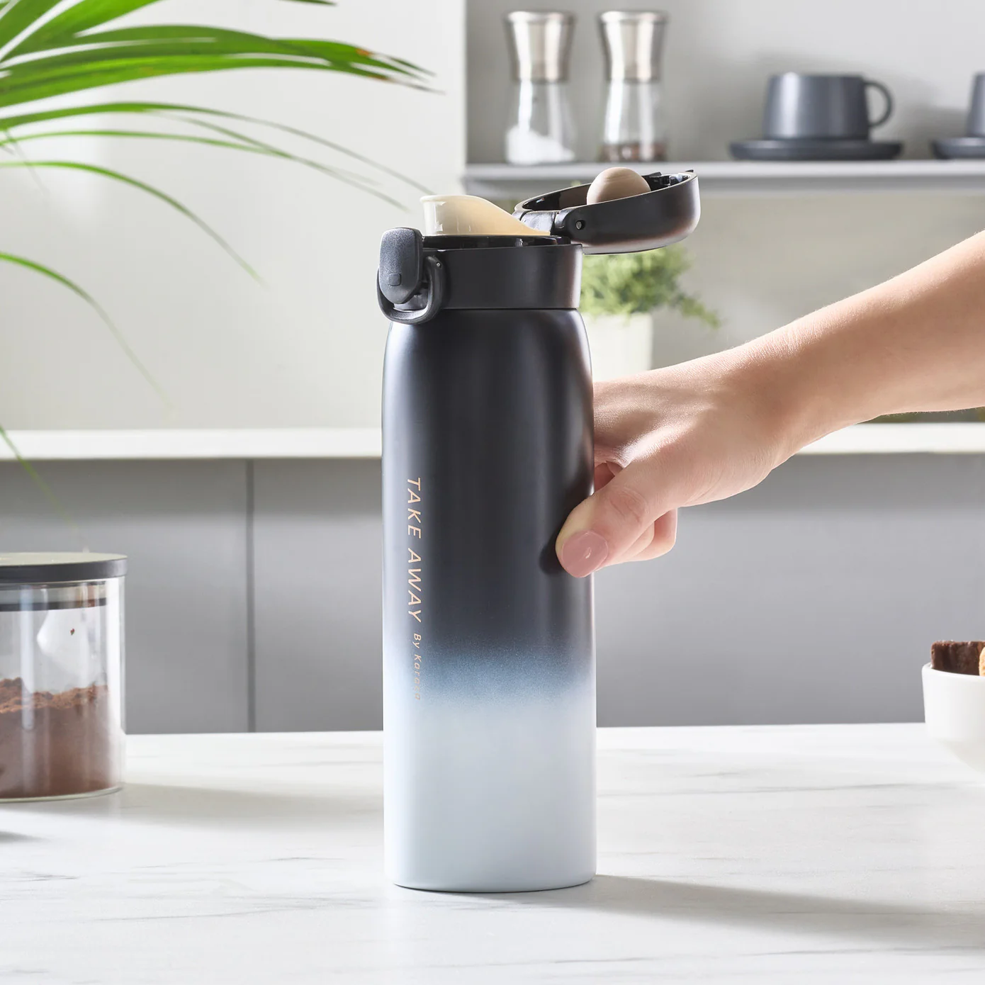 Karaca Skyfall Roestvrijstalen Lekkagevrije Thermos 500 ml Zwart - Image 2