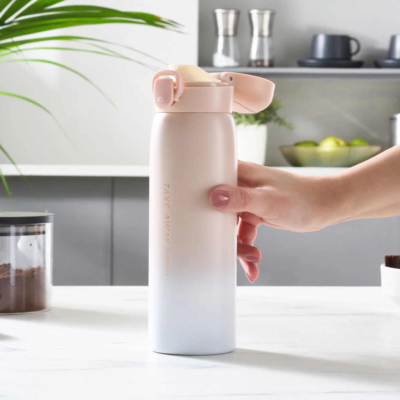 Karaca Skyfall RVS Lekdichte Thermosfles 500 ml Roze - Image 2