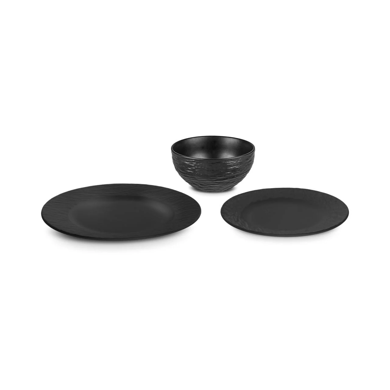 Karaca Solem Embossed - 18-delig Servies van Steengoed voor 6 Personen, Zwart - Image 15