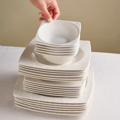 Karaca Square Bone Bridal 60-Delig Serviesset Voor 12 Personen - Image 4