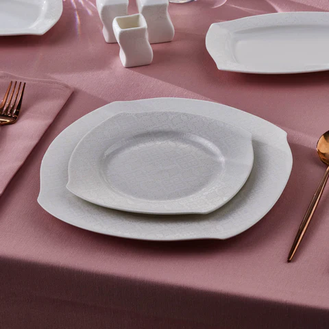 Karaca Square Bone Fancy, 53-Delig Dinerservies Voor 12 Personen - Image 4