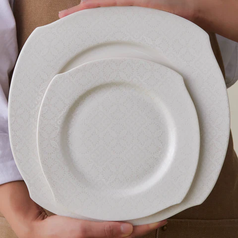 Karaca Square Bone Fancy, 53-Delig Dinerservies Voor 12 Personen - Image 6