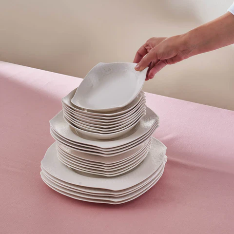 Karaca Square Bone Fancy, 53-Delig Dinerservies Voor 12 Personen - Image 7