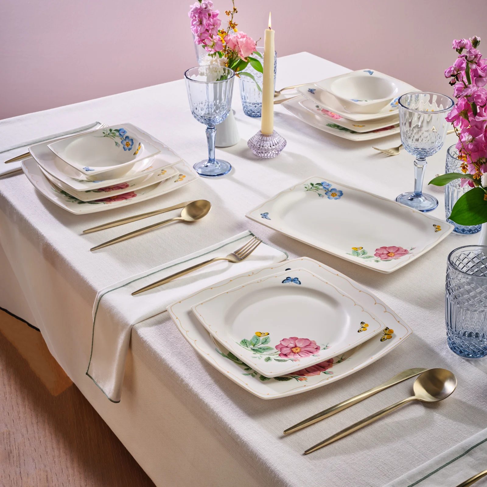 Karaca Square Bone Velora 53-delige Dinnerset voor 12 personen - Image 2