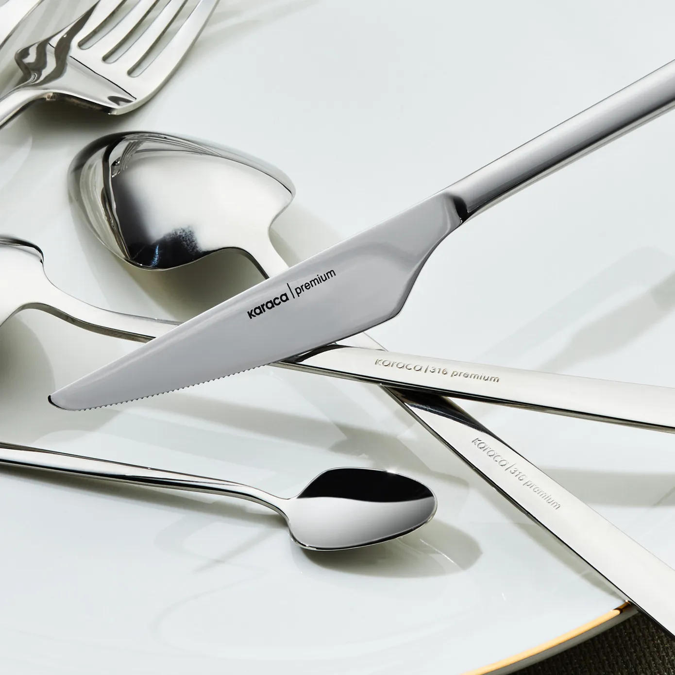 Karaca Stark 84 Delig 12 Persoon 316+ Premium Bestekset - Image 9