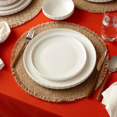 Karaca Stream Bone China Pumpkin 24-delig serviesset voor 6 personen, Wit - Image 7