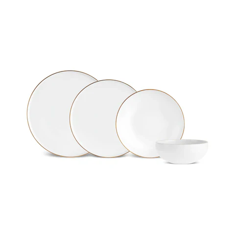 Karaca Stream Bone Meridian Serviesset, 24-delig, voor 6 Personen, Goud - Image 10