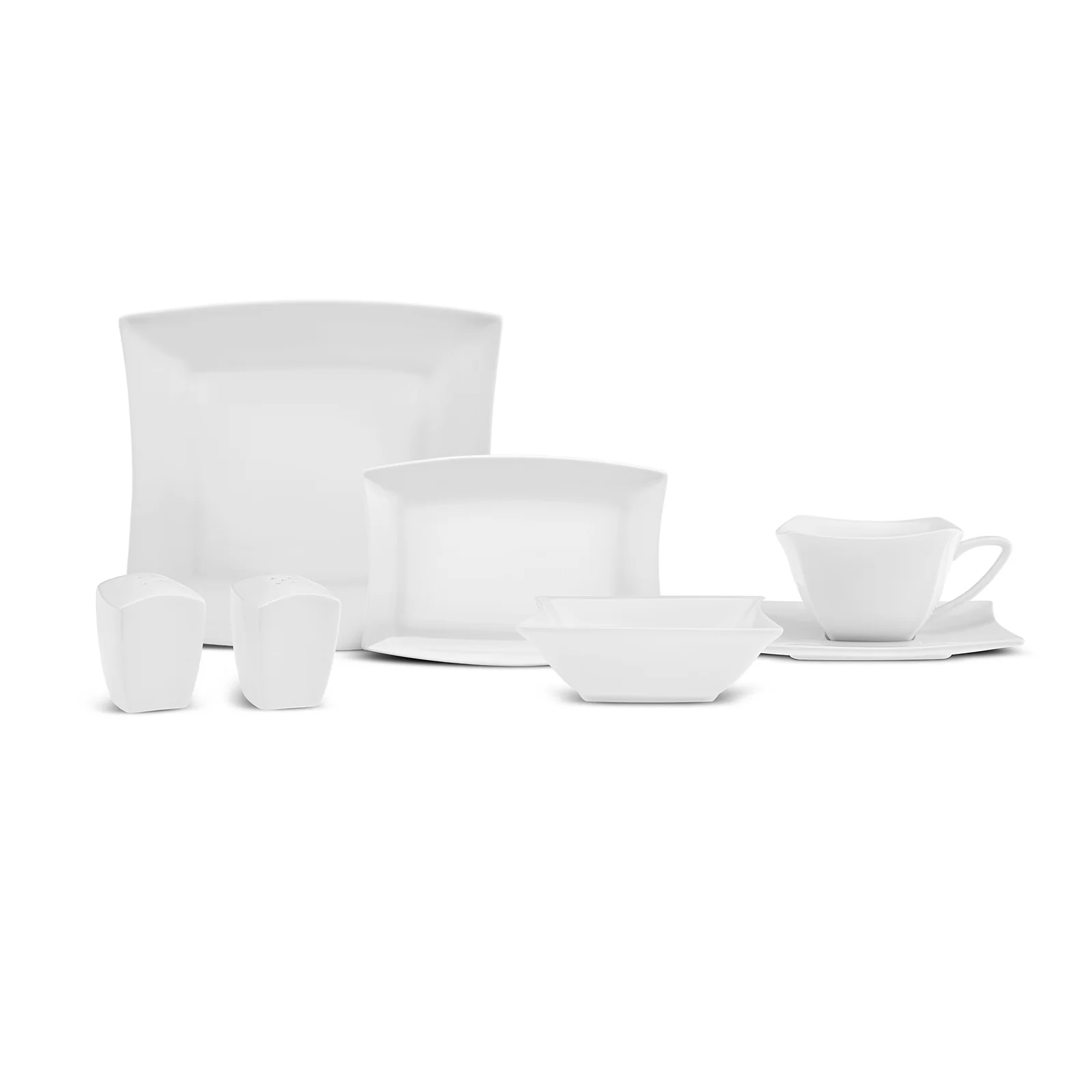 Karaca Stream Pure Perfect Wit 32-delige 6-persoons Ontbijtset Vierkant - Image 13