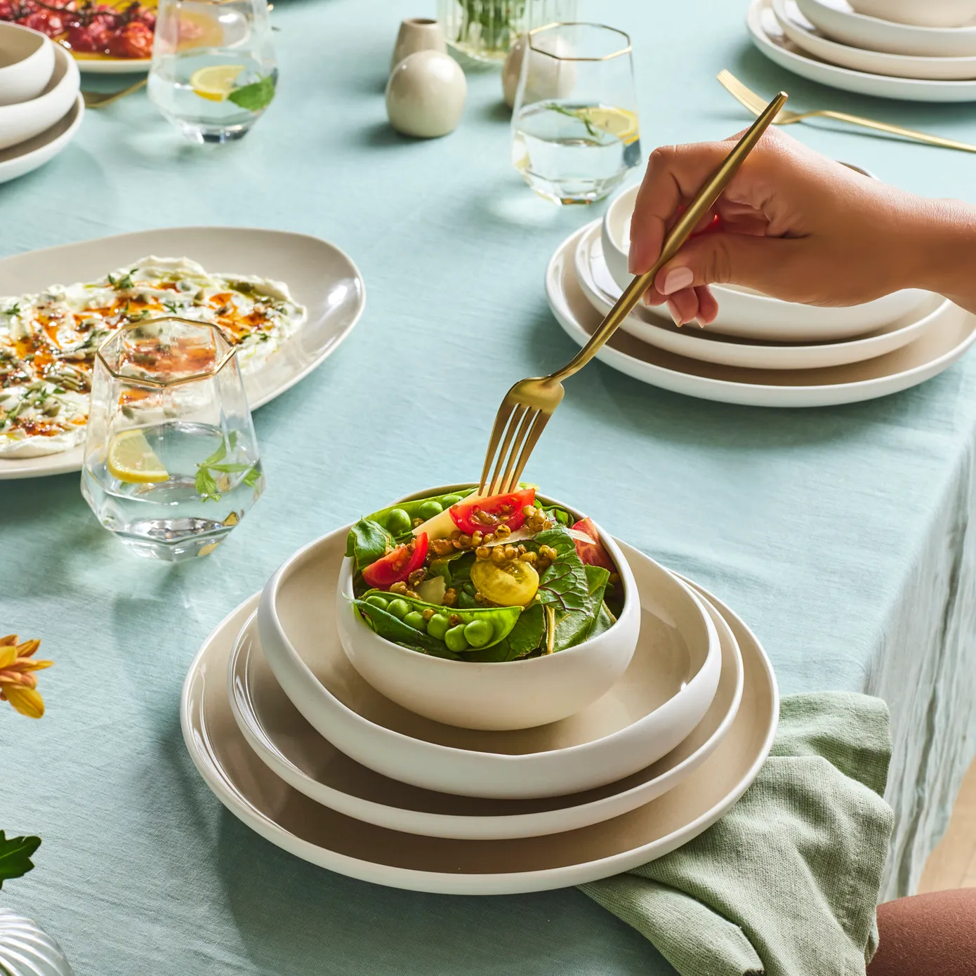 Karaca Streamline Cupid Servies voor 12 personen, 59 Delig, Stoneware - Image 3