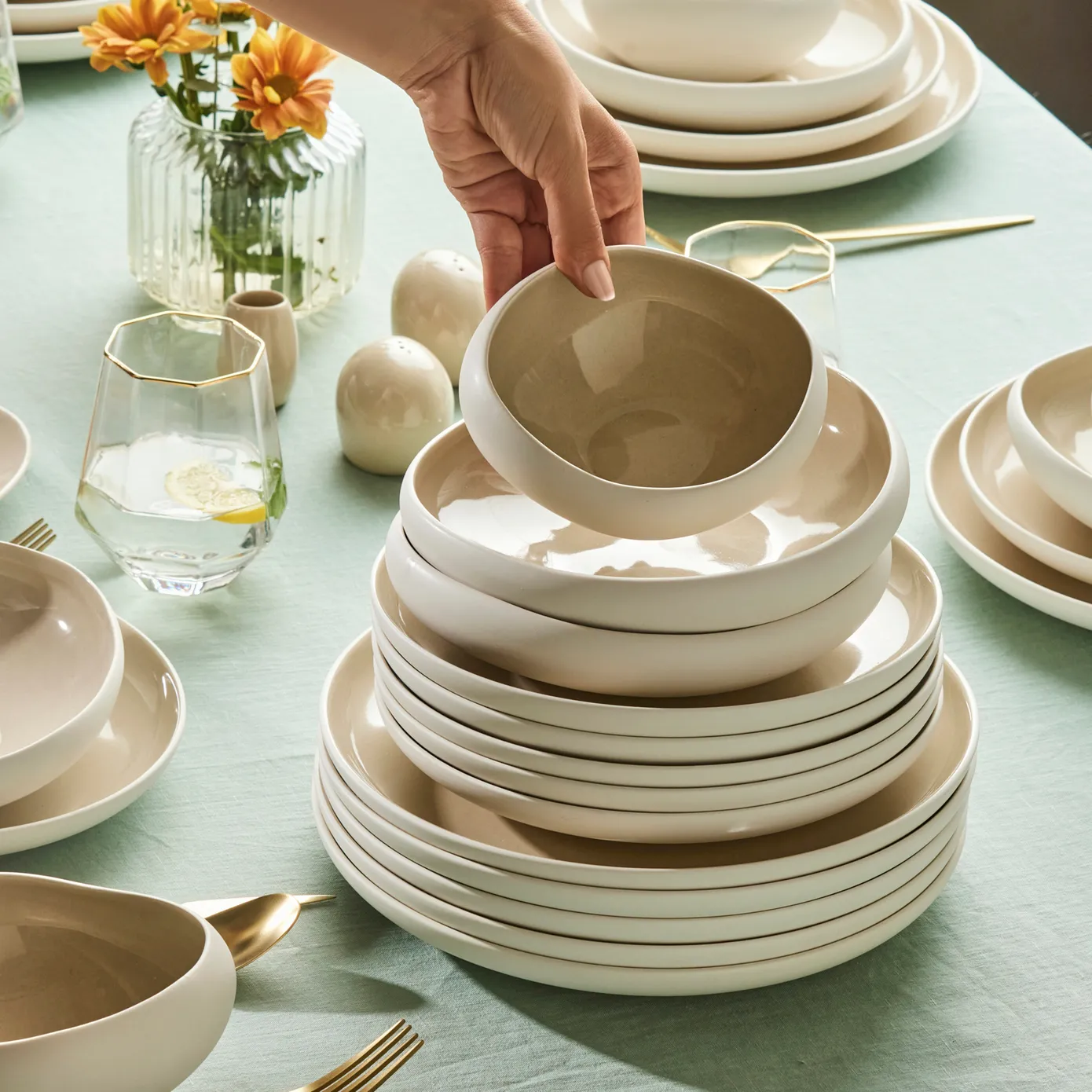 Karaca Streamline Cupid Servies voor 12 personen, 59 Delig, Stoneware - Image 9