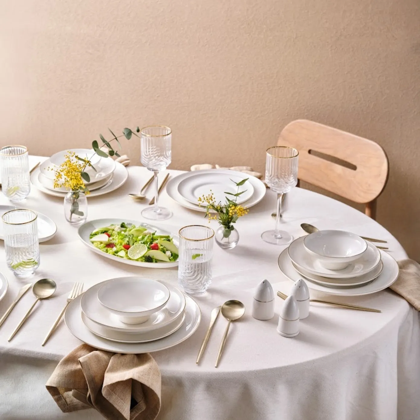 Karaca Streamline Nefeli Gold 12-Persoons Servies, 56-Delig - Image 3