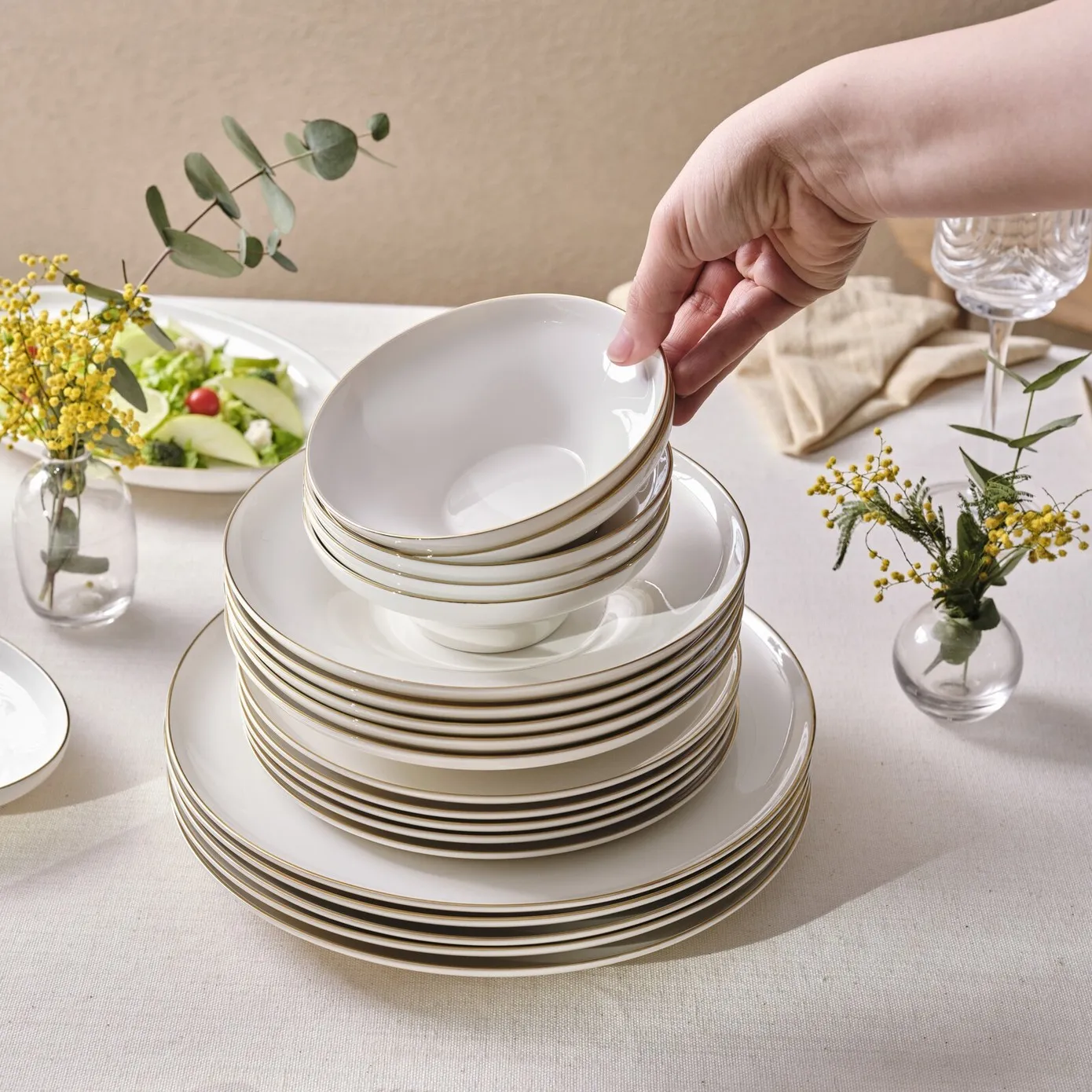 Karaca Streamline Nefeli Gold 12-Persoons Servies, 56-Delig - Image 7