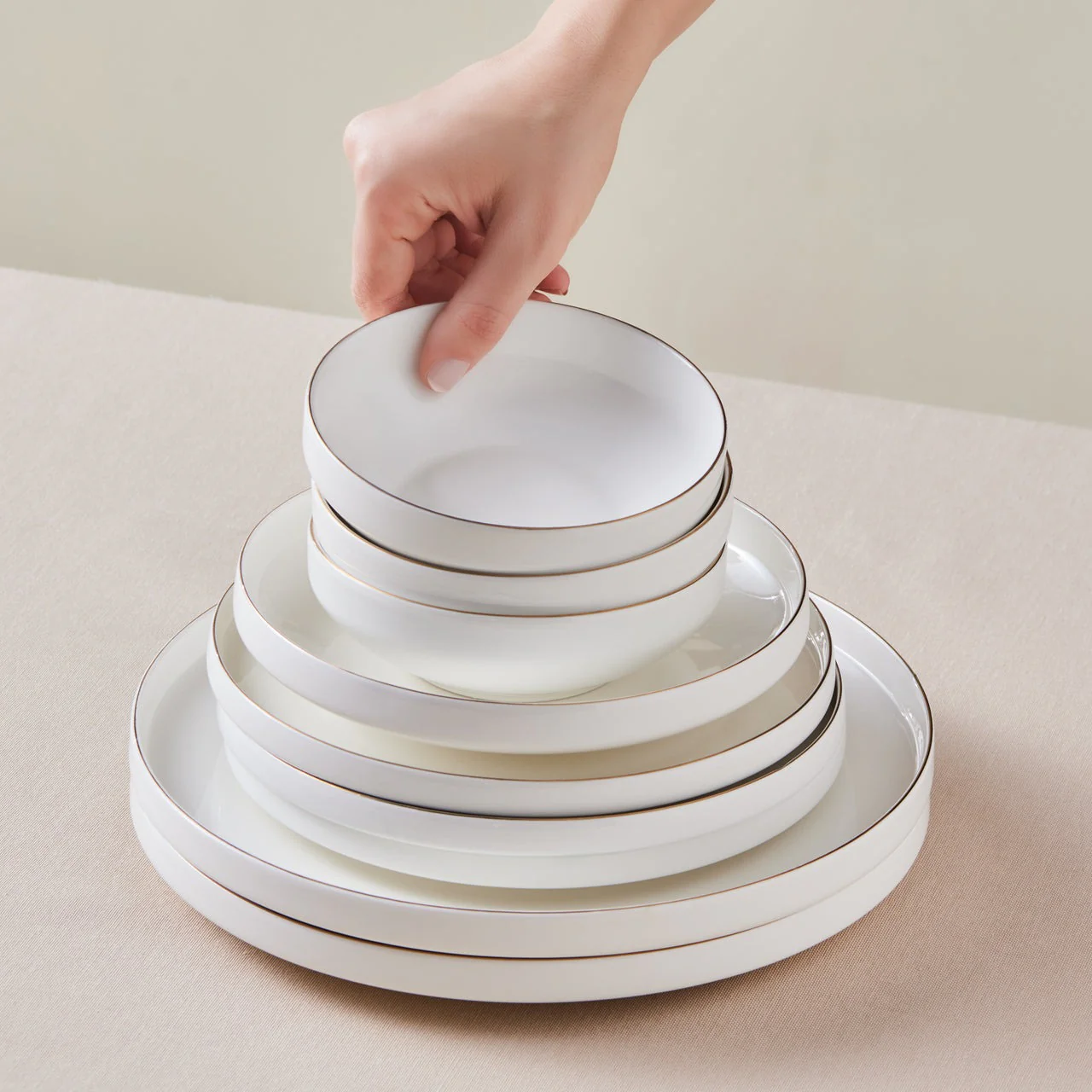 Karaca Streamline New Saturn Goud 24-delige Serviesset, 6 Personen - Image 10