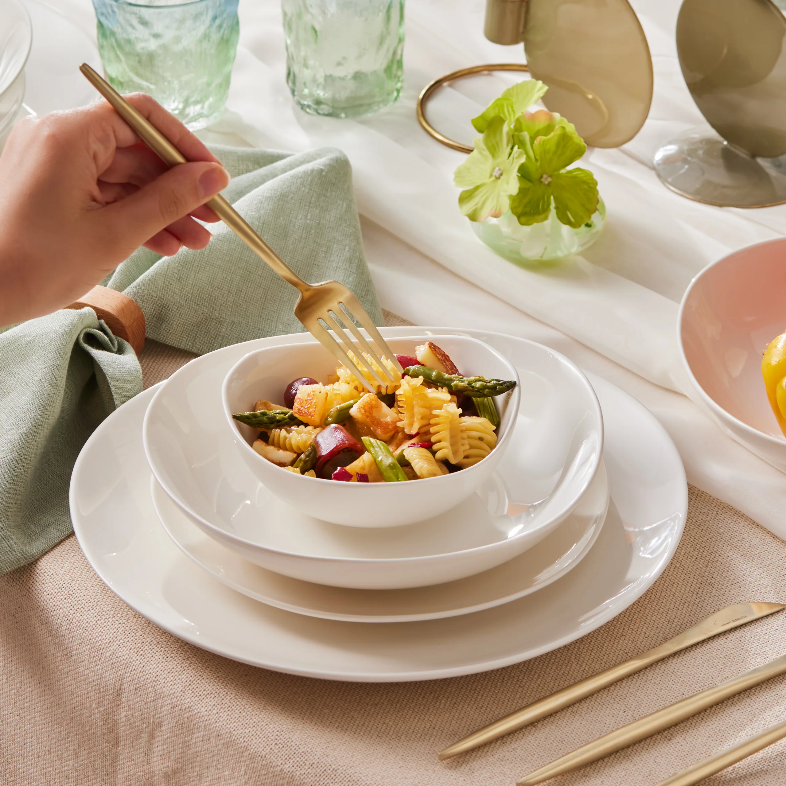 Karaca Streamline Rubicon 24-delig servies voor 6 personen, wit - Image 7