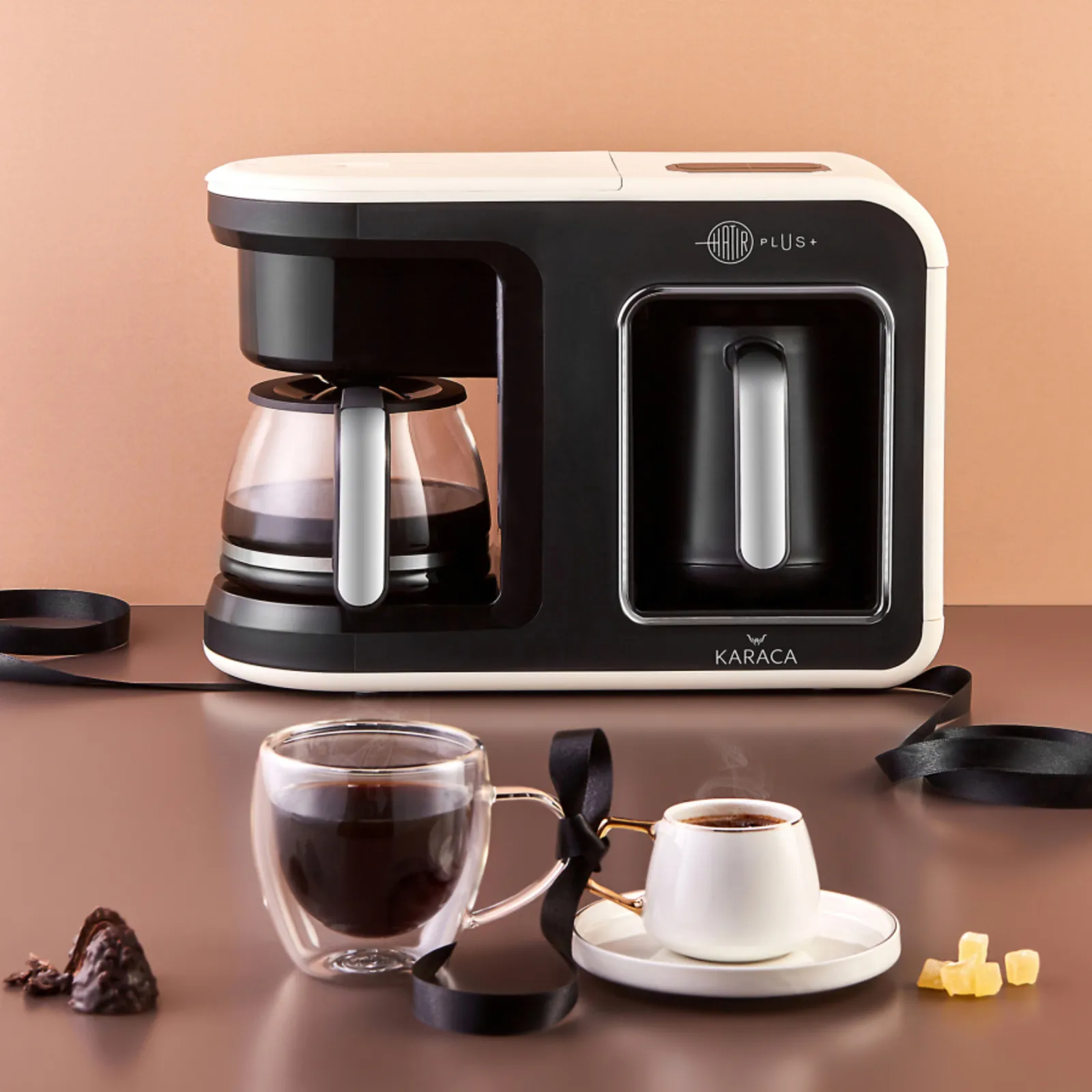 Karaca Streamline Saturn koffiekopjesset voor 6 personen 90 ml, goud - Image 6