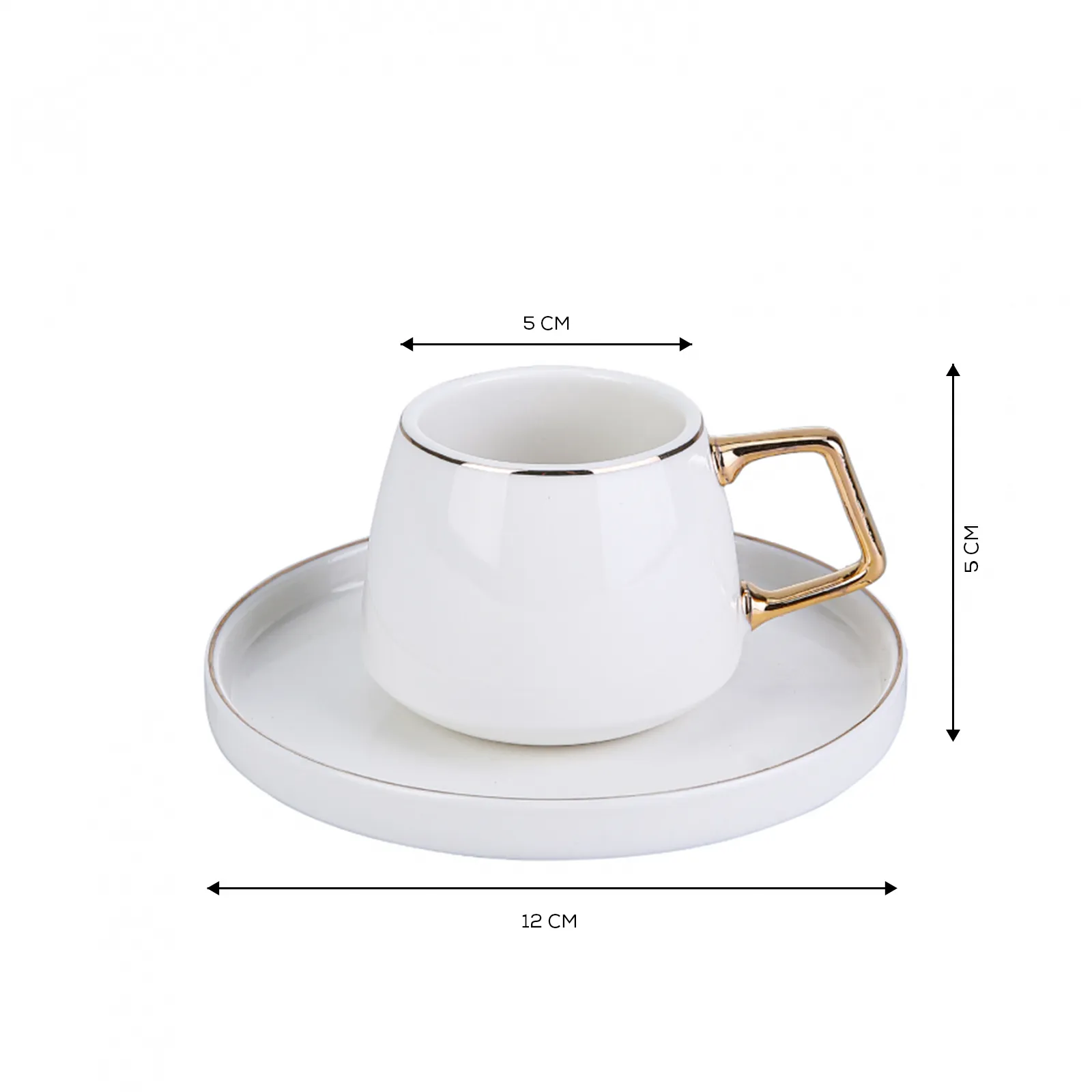 Karaca Streamline Saturn koffiekopjesset voor 6 personen 90 ml, goud - Image 7