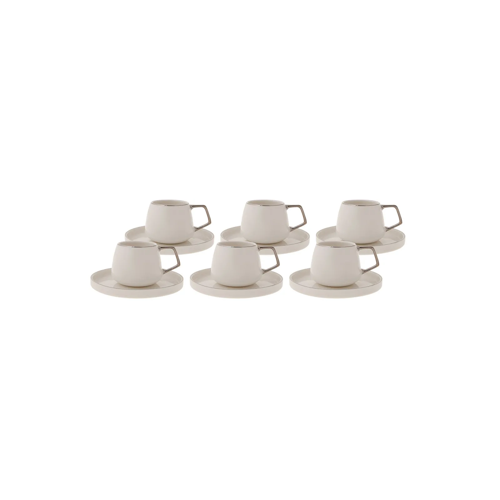 Karaca Streamline Saturn Platinum koffiekopjesset voor 6 personen - Image 3