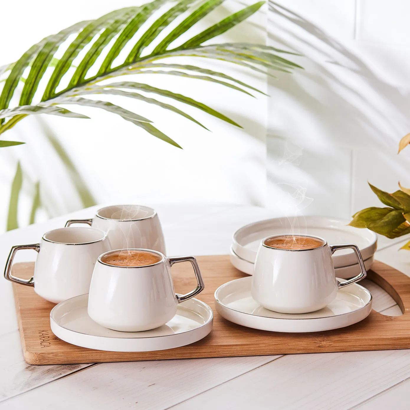 Karaca Streamline Saturn Platinum koffiekopjesset voor 6 personen - Image 9