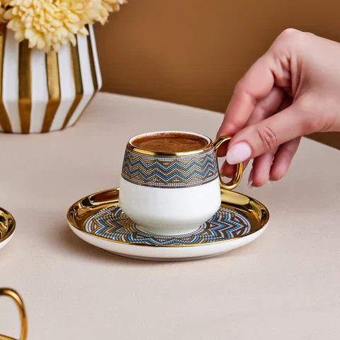 Karaca Suadiye Koffiekopjesset Voor 6 Personen, 90 Ml - Image 4