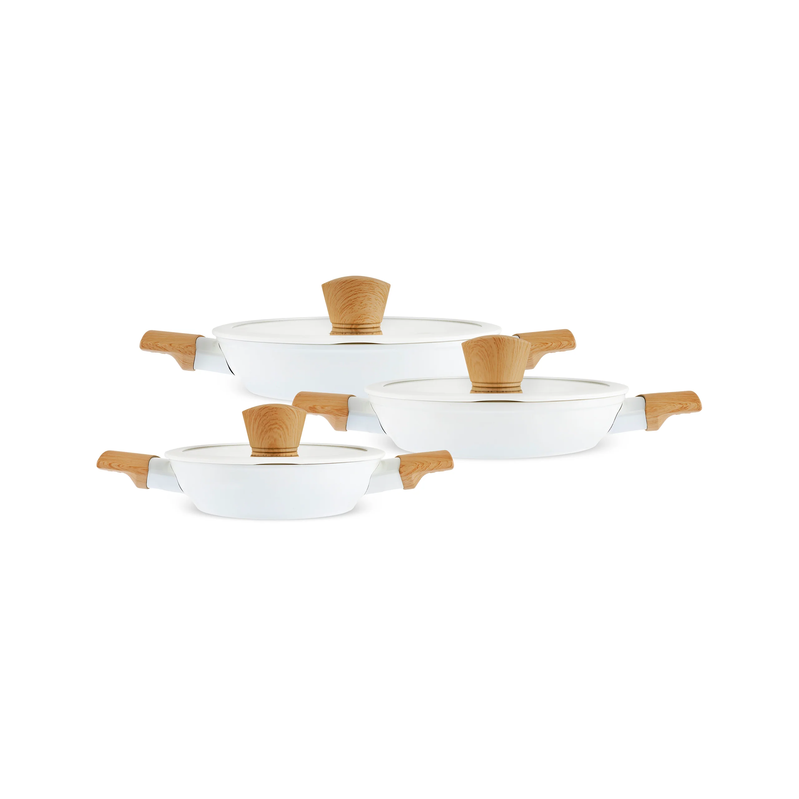 Karaca Swiss Crystal Almond Cream, 6-delige Ondiepe Braadpan Set, Inductie - Image 10