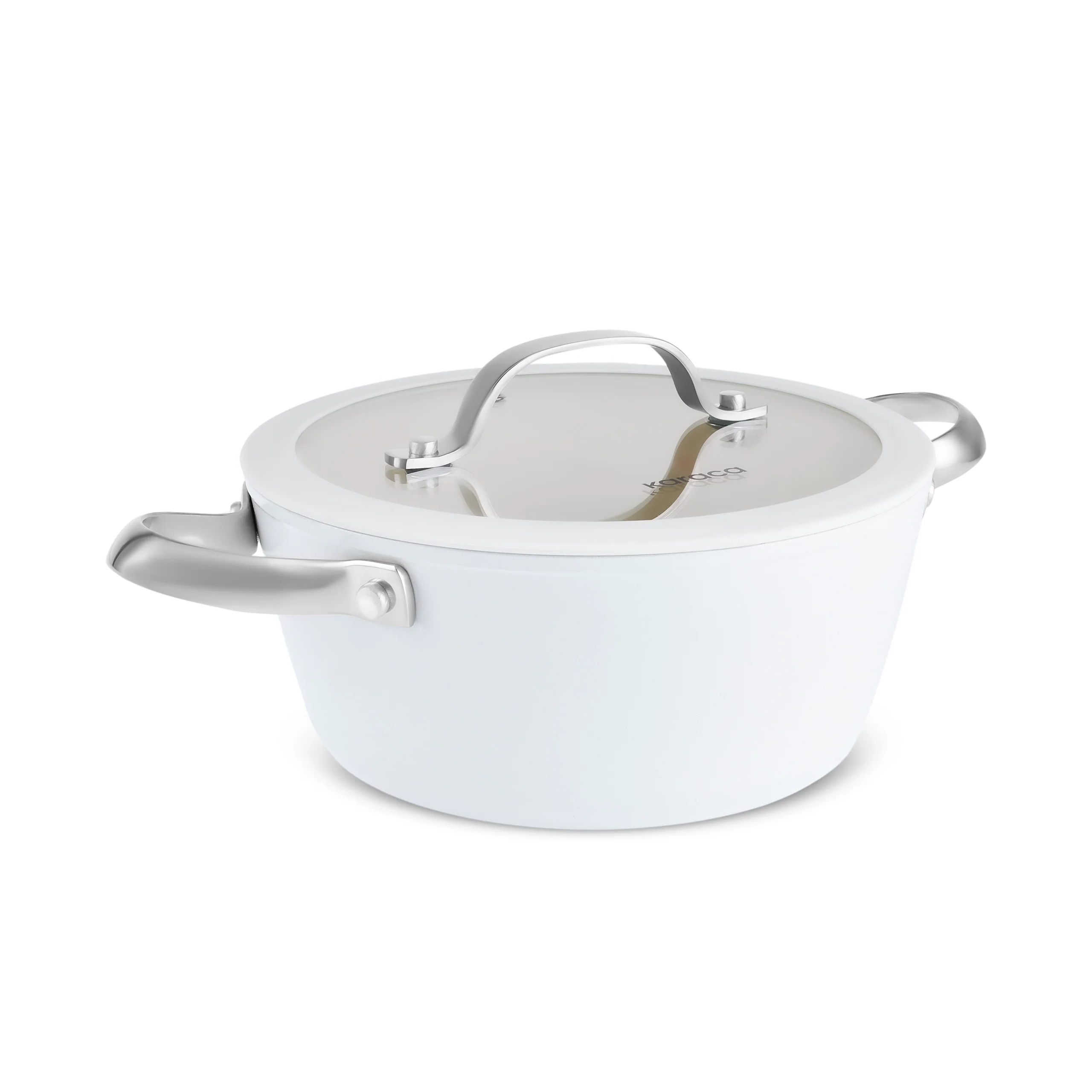 Karaca Swiss Crystal Almond Cream, Keramische Potten, 18cm - Image 5