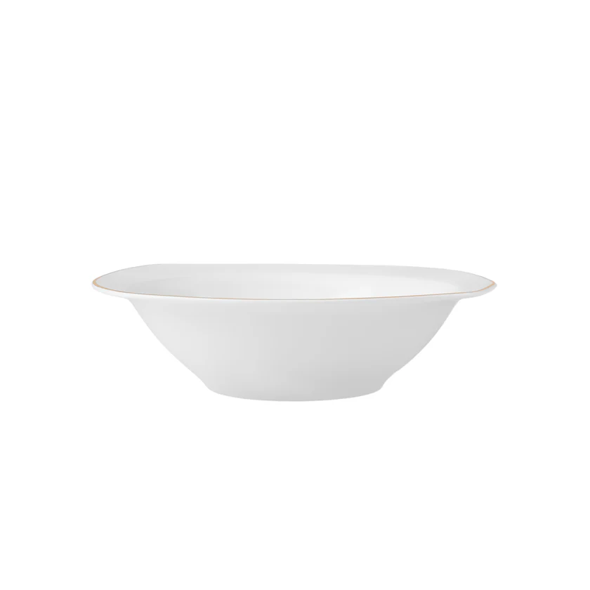 Karaca Timeless 59-delige Porseleinen Halve Vierkante Dinerset voor 12 Personen, Goud - Image 10