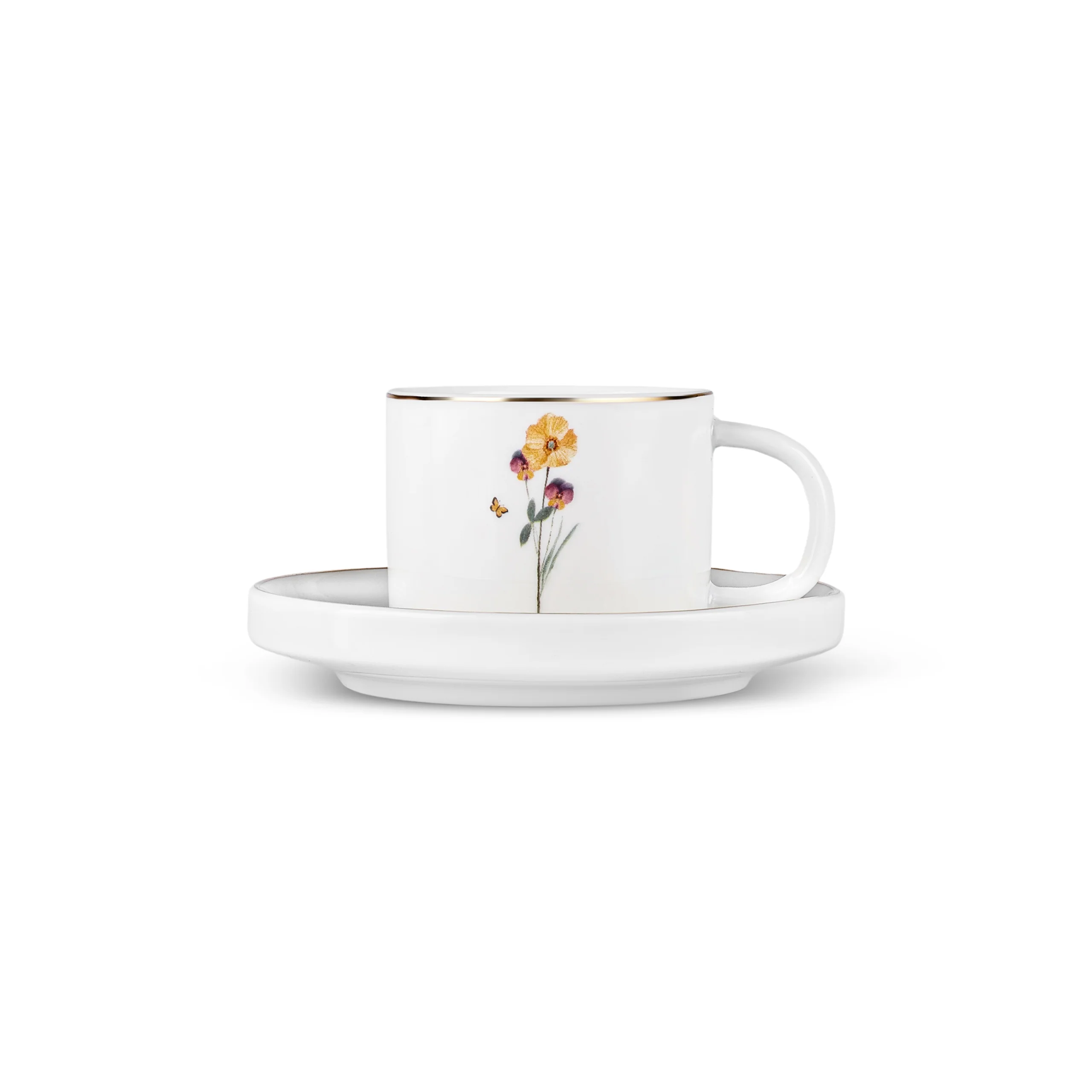 Karaca Valencia 6 Persoons Koffie Kopjes Set 80 Ml