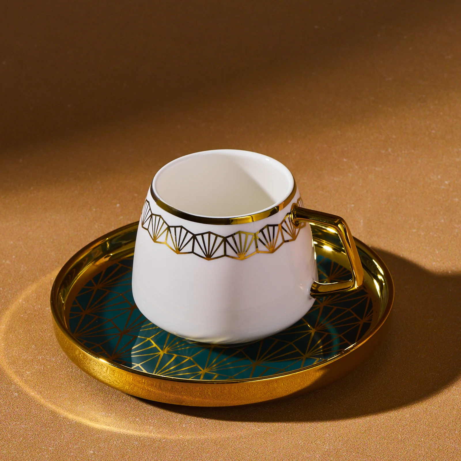 Karaca Verde 12-delige Porseleinen Espresso Turkse Koffiekopjesset voor 6 Personen, 100 ml, Multicolor - Image 5