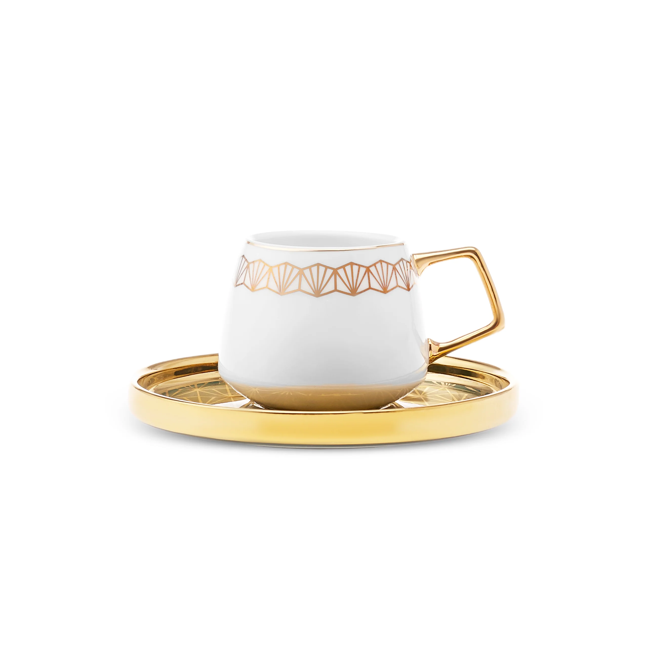 Karaca Verde 12-delige Porseleinen Espresso Turkse Koffiekopjesset voor 6 Personen, 100 ml, Multicolor - Image 8