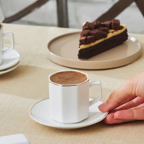 Karaca Vezir 6-Delig Koffiekopjesset Voor 6 Personen 80 Ml - Image 3