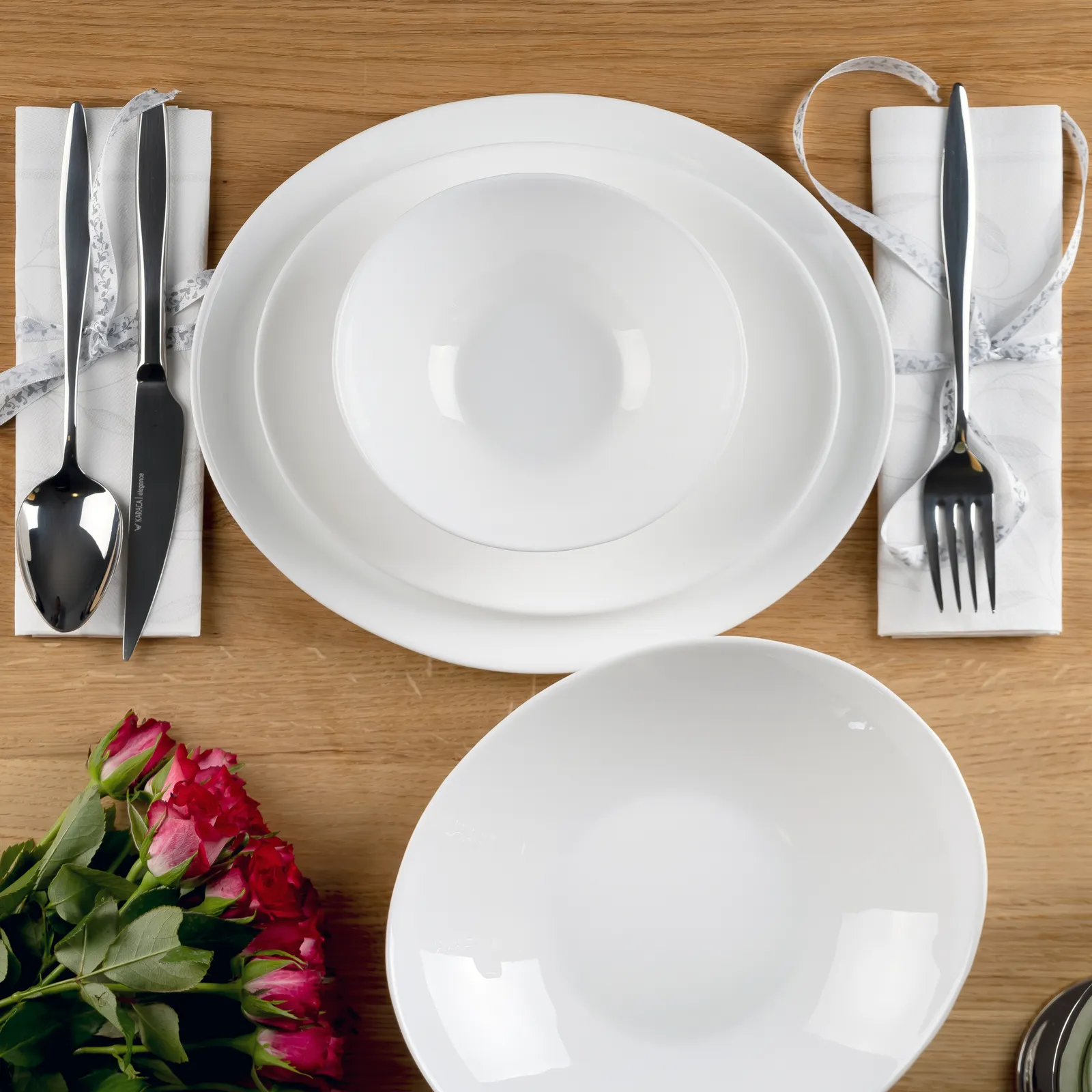 Karaca White Pure Opal Glazen Serviesset, 24-delig voor 6 personen - Image 4