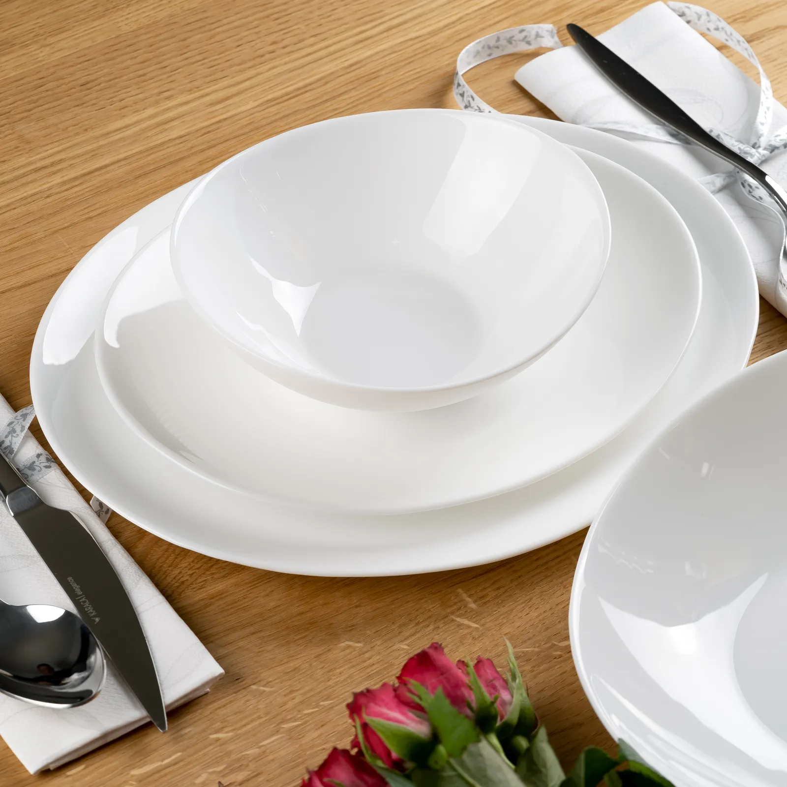 Karaca White Pure Opal Glazen Serviesset, 24-delig voor 6 personen - Image 5