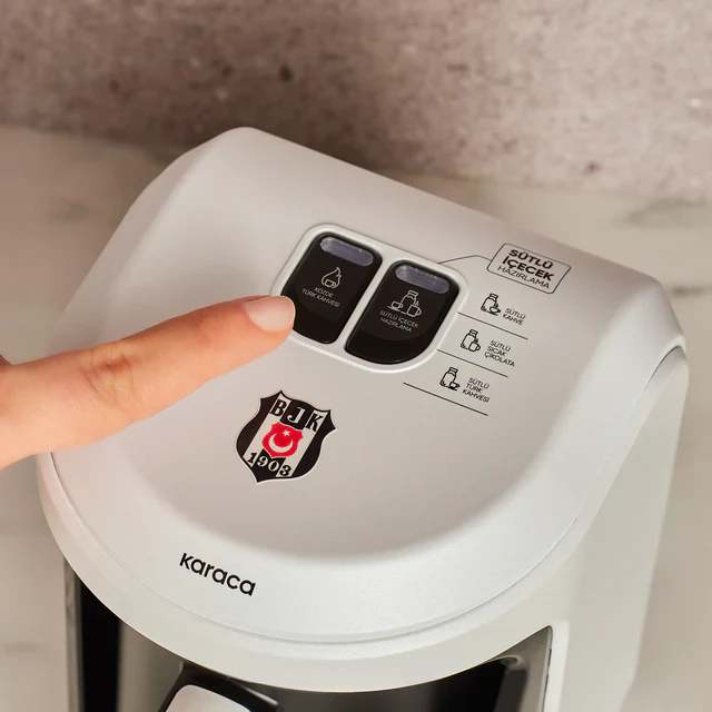 Karaca x Beşiktaş Gelicentieerde Hatır Hüps Turkse Koffiemachine met Melkfunctie en Clublied - Image 6