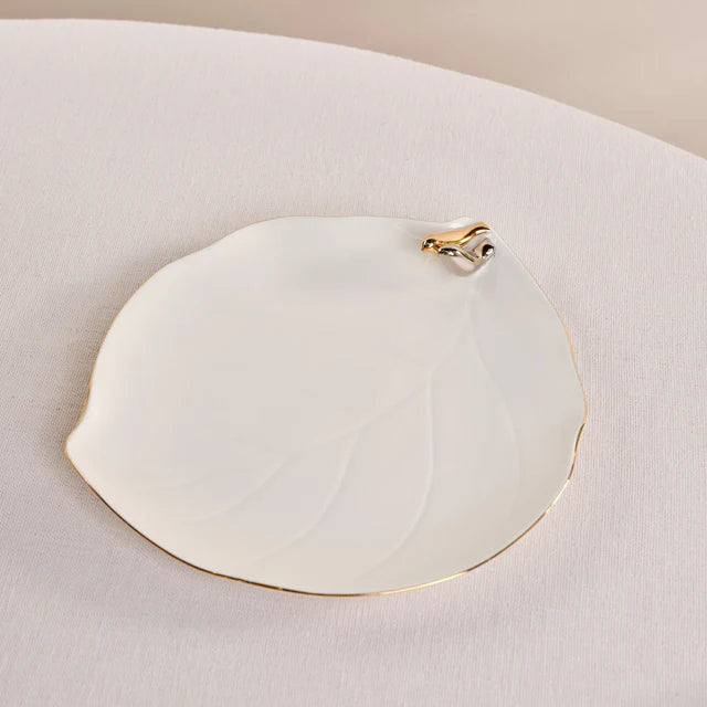 Karaca X Müge Anlı Vogelvormige Gouden Taartbord 21 cm - Image 3
