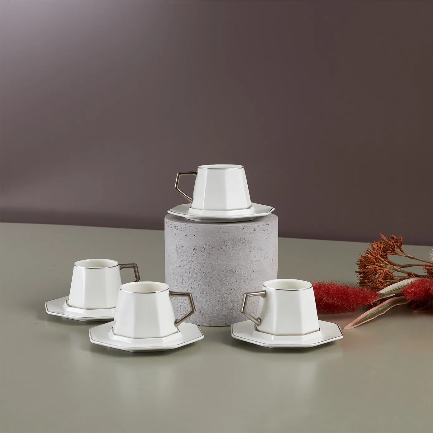Karaca Zeher koffiekopjesset voor 6 personen - Image 3