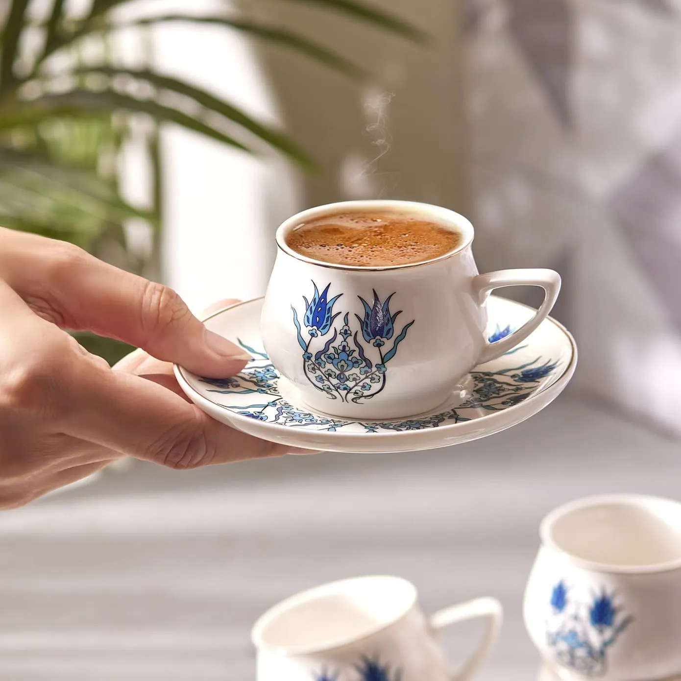 Karaca İznik koffiekopjesset met nieuwe vorm voor 6 personen 100 ml - Image 4