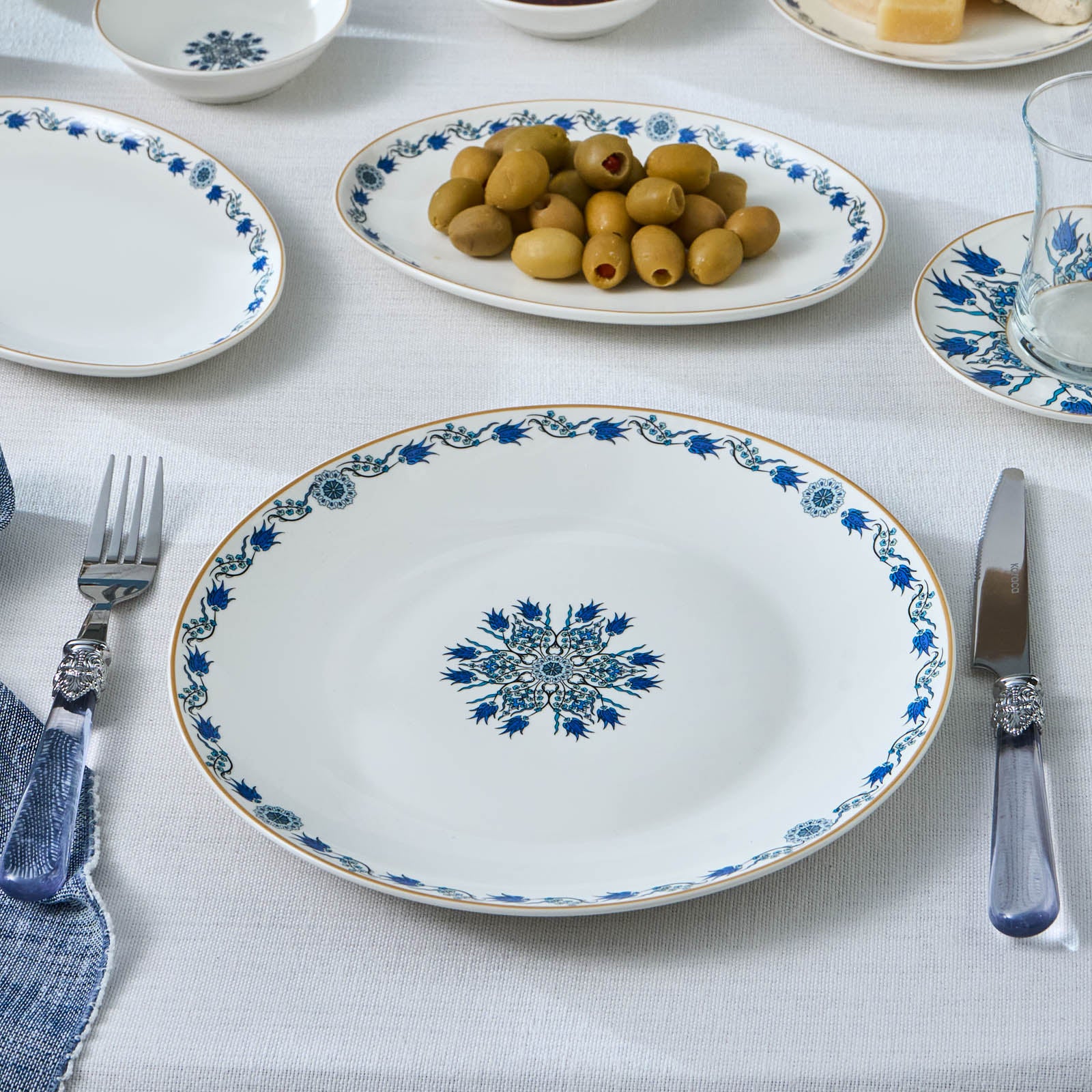 Karaca Bone China İznik 26-delig serveerset voor 6 personen, Multi - Image 6