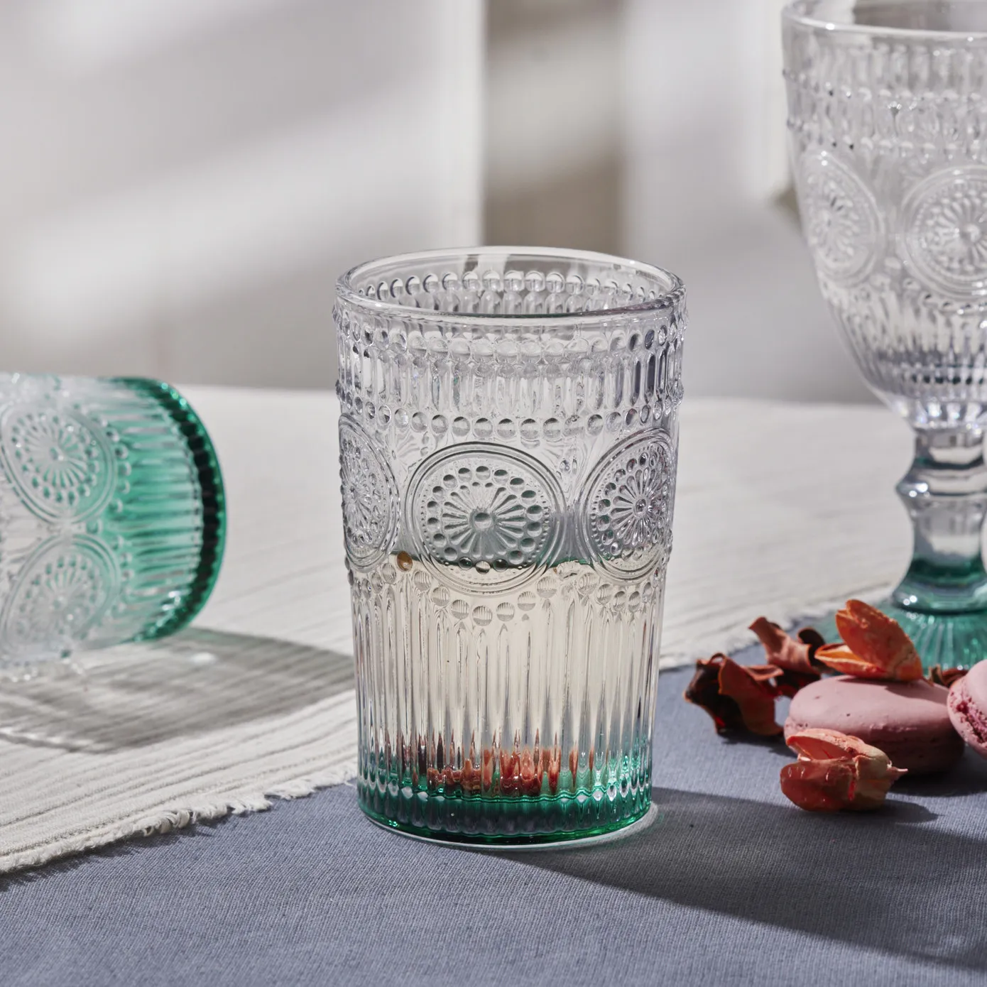 Karaca Zonnebloem-glas, Groen - Image 3