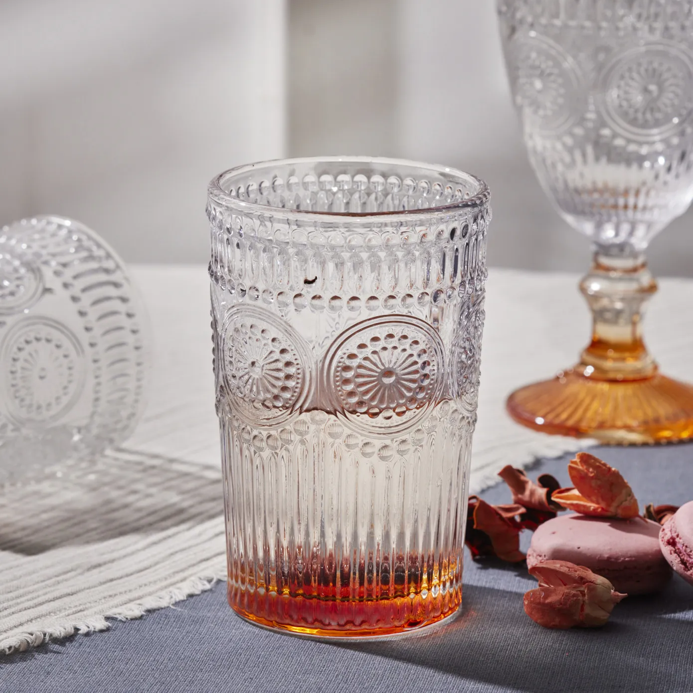 Karaca Zonnebloem-glas, Oranje - Image 4